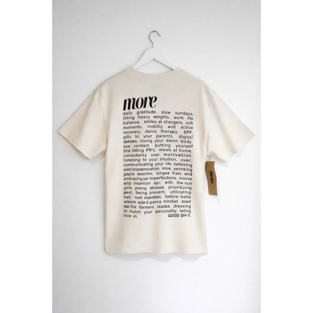 Graphic Text Back Women’s Tee - White - Picture 2 of 8